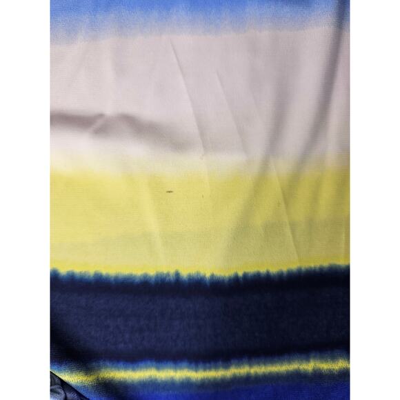 Chicos size 1 (M) blue yellow tiedye elastic waist w/ tie Sleeveless summer EUC^ - Picture 5 of 7